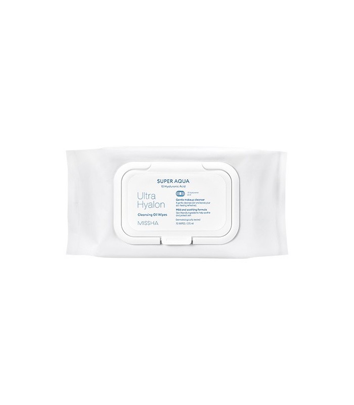 MISSHA SUPER AQUA ULTRA HYALURON CLEANSING OIL WIPES