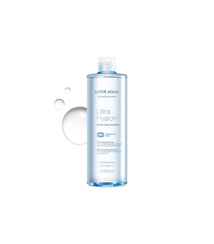MISSHA SUPER AQUA ULTRA HYALURON MIZELLEN CLEANSING WATER 500ml