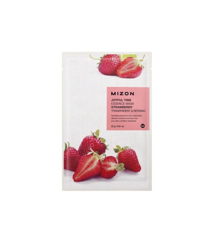MIZON JOYFUL TIME ESSENCE MASK STRAWBERRY TRANSPARENT & REFINING 23g