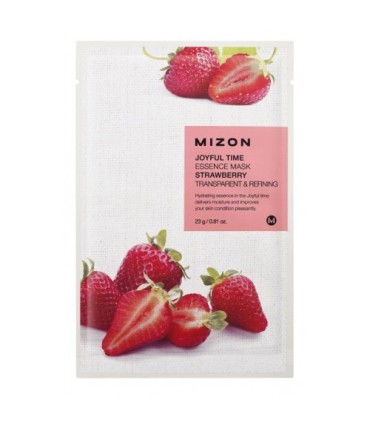 MIZON JOYFUL TIME ESSENCE MASK STRAWBERRY TRANSPARENT & REFINING 23g