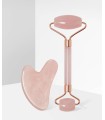 RODILLO CON GUA SHA CUARZO ROSA