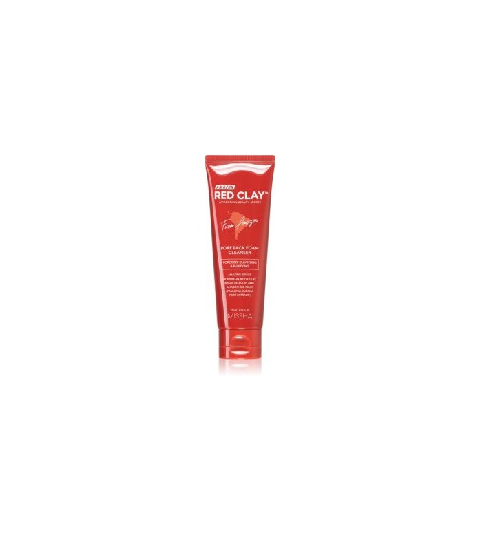 MISSHA AMAZON RED CLAY PORE PACK FOAM CLEANSER 120ML