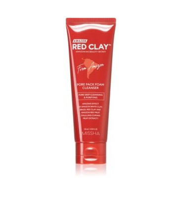 MISSHA AMAZON RED CLAY PORE PACK FOAM CLEANSER 120ML