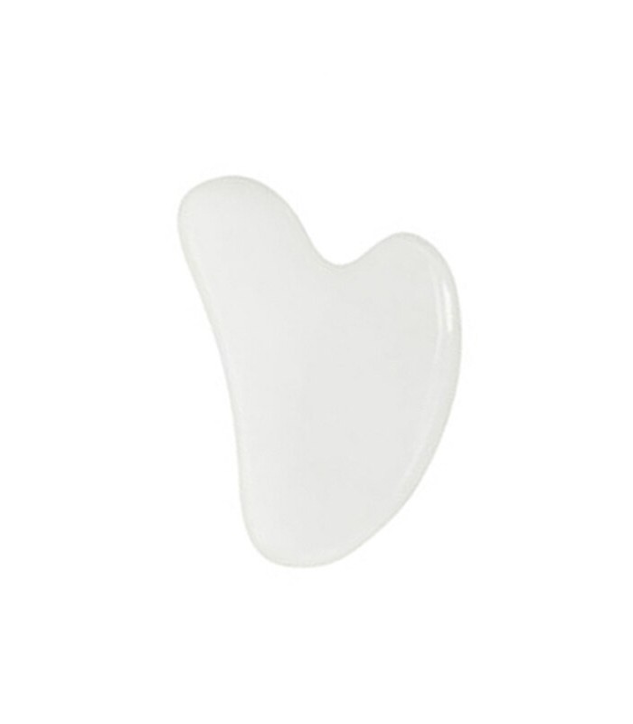 GUA SHA, PIEDRA DE MASAJE DE CUARZO BLANCO