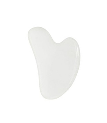GUA SHA, PIEDRA DE MASAJE DE CUARZO BLANCO