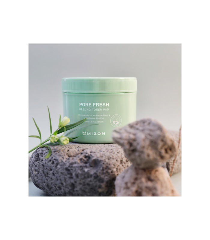 MIZON PORE FRESH PEELING TONER PAD [CALMANTE] 60 PIEZAS