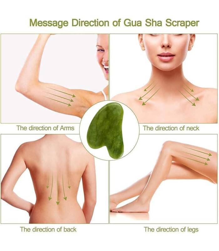 RODILLO DE JADE CON GUA SHA  Y MASAJEADOR ORBICULAR