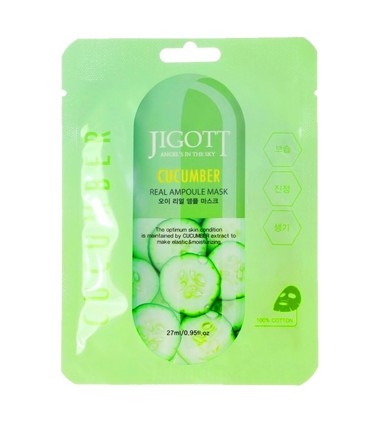 JIGOTT MASCARILLA FACIAL CUCUMBER REAL AMPOULE MASK 27ML