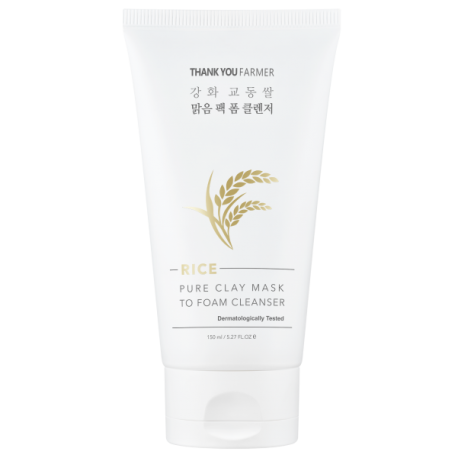 THANK YOU FARMER Rice Pure Clay Mask to Foam Cleanser 200Ml