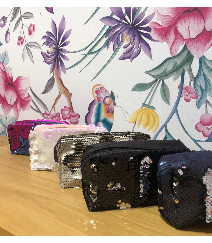 MAKEUP BAG LENTEJUELAS COLORES VARIADOS (1 UNIDAD)