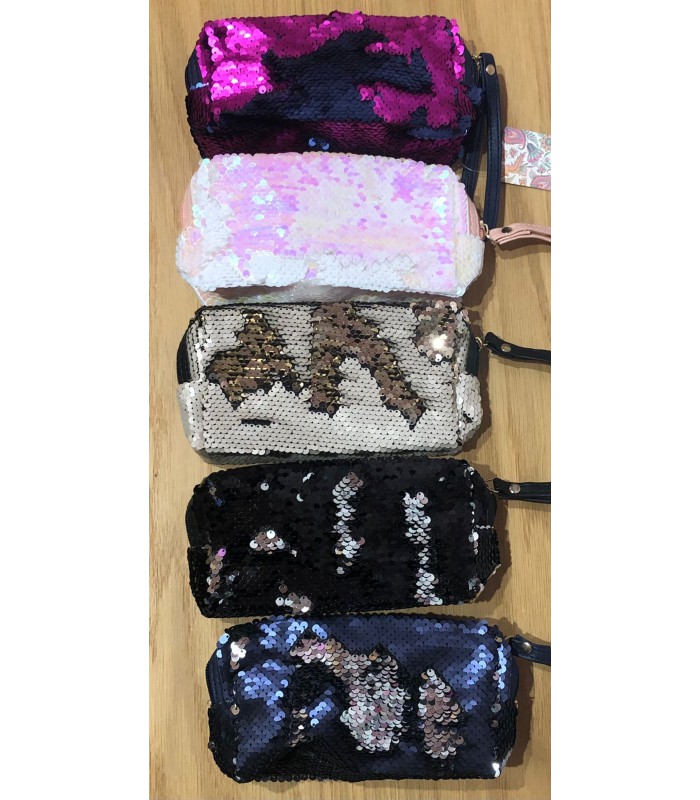 MAKEUP BAG LENTEJUELAS COLORES VARIADOS (1 UNIDAD)