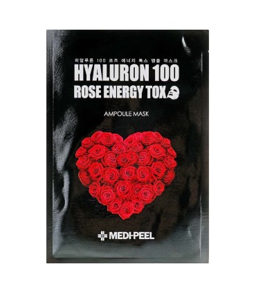 MEDIPEEL HYALURON 100 ROSE ENERGY TOX AMPOULE MASK 30ML