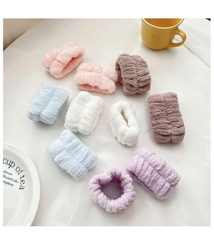 MUÑEQUERAS PARA EL LAVADO DEL PELO Y/O CARA COLORES ALEATORIOS 1UD