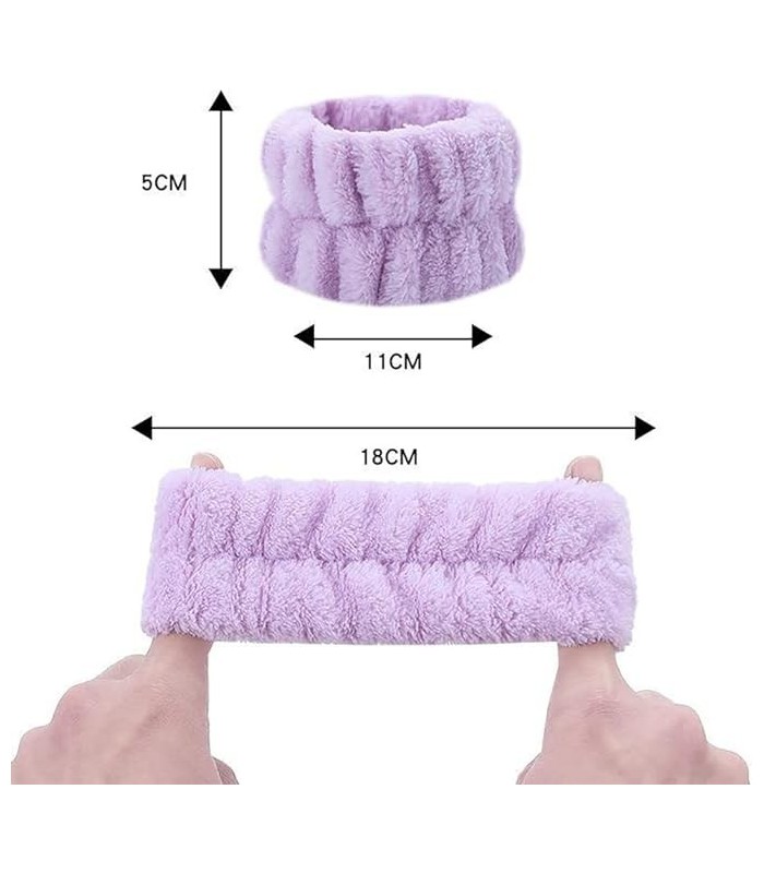 MUÑEQUERAS PARA EL LAVADO DEL PELO Y/O CARA COLORES ALEATORIOS 1UD