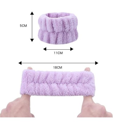 MUÑEQUERAS PARA EL LAVADO DEL PELO Y/O CARA COLORES ALEATORIOS 1UD