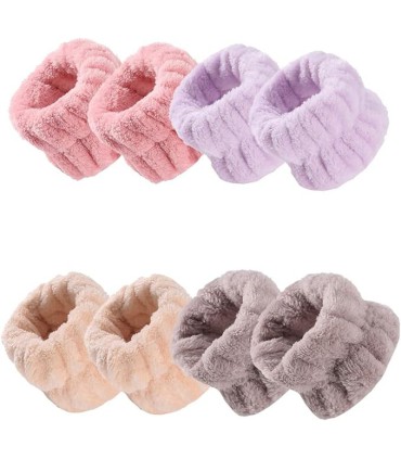 2 MUÑEQUERAS PARA EL LAVADO DEL PELO Y/O CARA COLORES ALEATORIOS