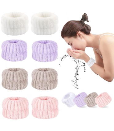 2 MUÑEQUERAS PARA EL LAVADO DEL PELO Y/O CARA COLORES ALEATORIOS