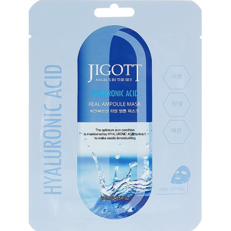 JIGOTT HYALURONIC ACID REAL AMPOULE MASK 27 ML