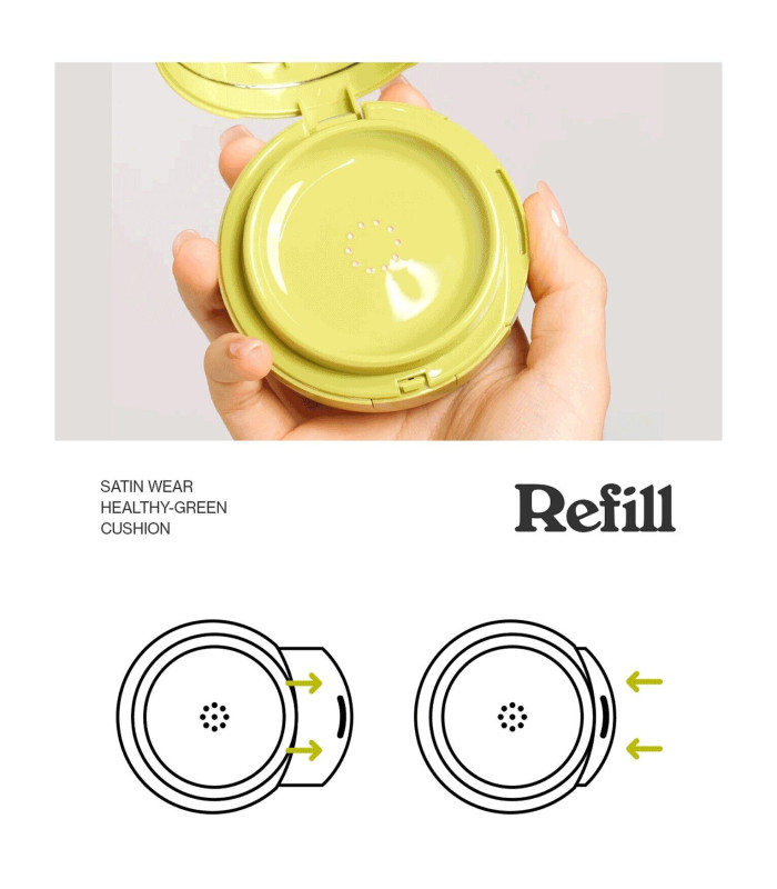 UNLEASHIA REFILL VEGAN HEALTHY GREEN CUSHION 35N TOFFE