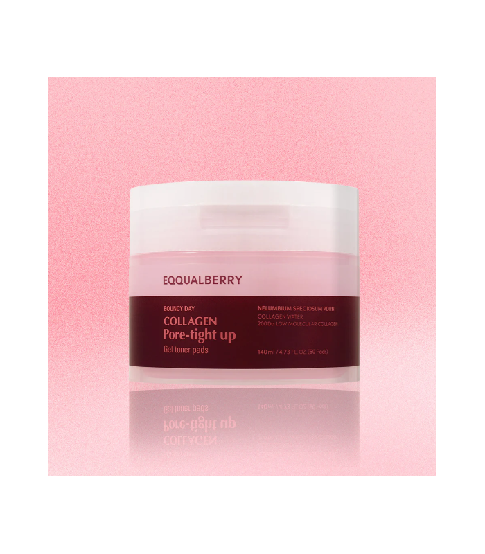 EQQUALBERRY COLLAGEN PORE-TIGHT UP GEL TONER PADS 140ML/60PADS