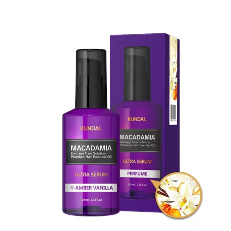 KUNDAL MACADAMIA HAIR SERUM AMBER VANILLA 100ML
