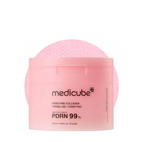 MEDICUBE PDRN PINK COLLAGEN TONING GEL TONER PAD 120ML (70PCS)