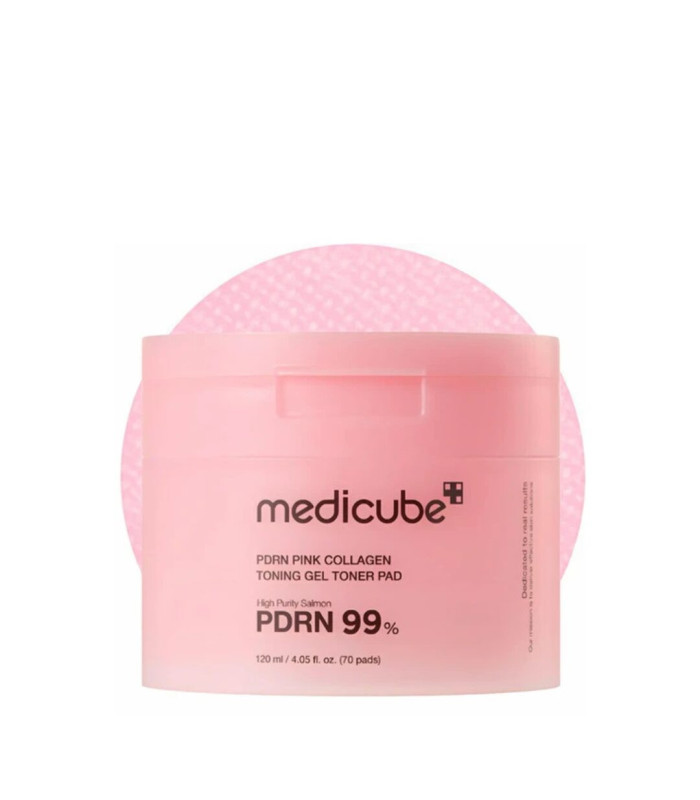 MEDICUBE PDRN PINK COLLAGEN TONING GEL TONER PAD 120ML (70PCS)