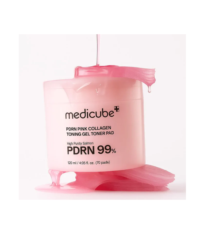 MEDICUBE PDRN PINK COLLAGEN TONING GEL TONER PAD 120ML (70PCS)