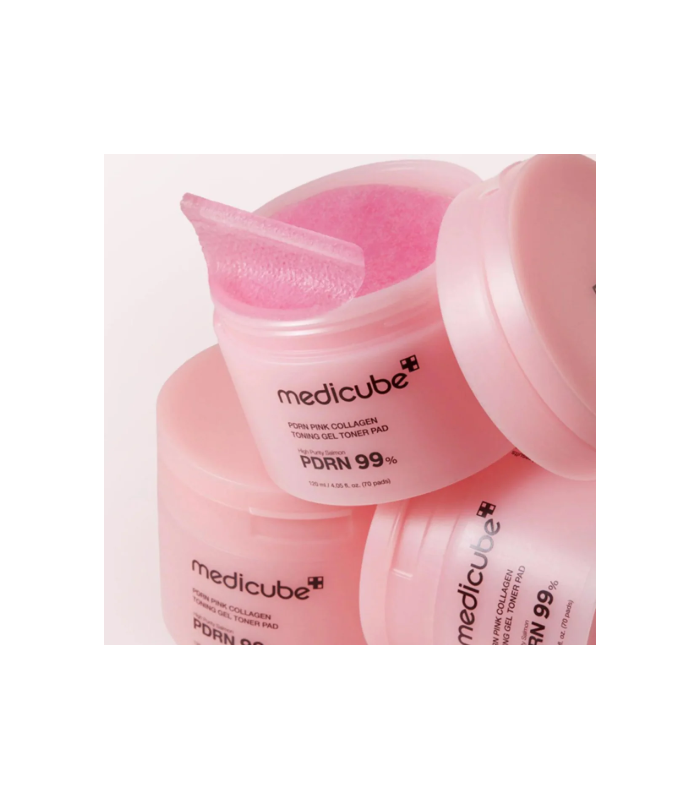 MEDICUBE PDRN PINK COLLAGEN TONING GEL TONER PAD 120ML (70PCS)