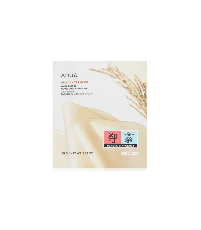ANUA RICE 70 GLOW COLLAGEN MASK 38G