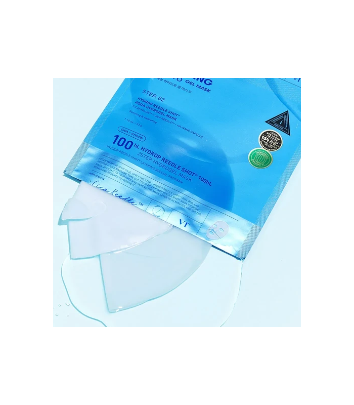 VT COSMETICS HYDROP REEDLE SHOT 100H 2 STEP MASK 1.5G + 33G