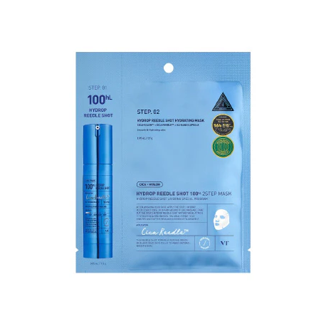 VT COSMETICS HYDROP REEDLE SHOT 100H 2 STEP MASK 1.5G + 33G