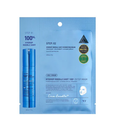 VT COSMETICS HYDROP REEDLE SHOT 100H 2 STEP MASK 1.5G + 33G