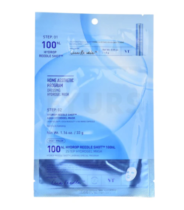VT COSMETICS HYDROP REEDLE SHOT 100HL 2 STEP HYDROGEL MASK 33G