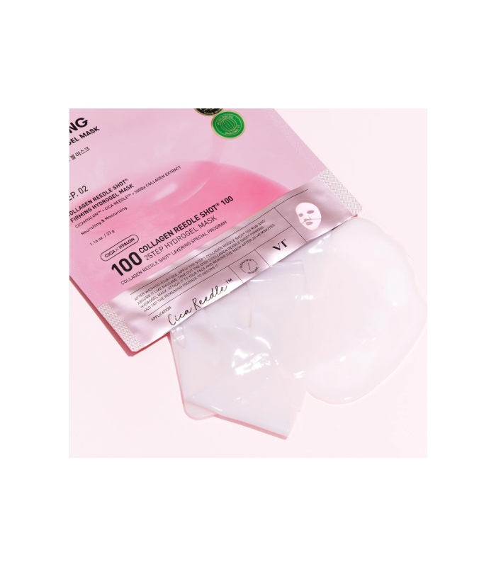 VT COSMETICS COLLAGEN REEDLE SHOT 100 2 STEP HYDROGEL MASK 33G
