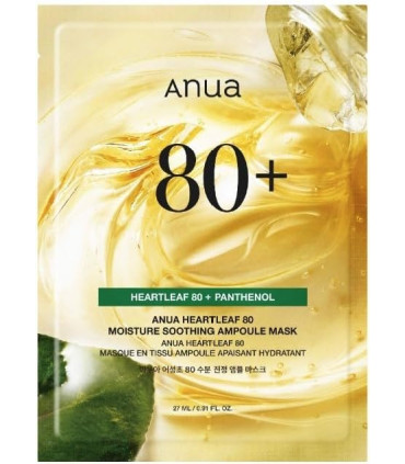 ANUA HEARTLEAF 80 MOISTURE SOOTHING AMPOULE MASK 27ML