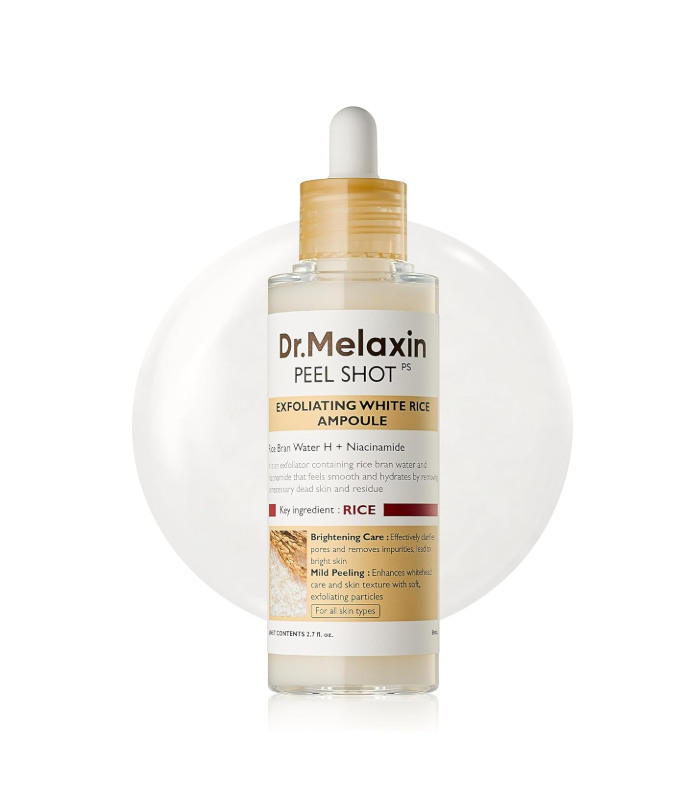 DR MELAXIN PEEL SHOT EXFOLIANT WHITE RICE AMPOULE 80ML
