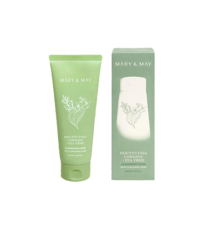 MARY & MAY HOUTTUYNIA CORDATA + TEA TREE CLEANSING FOAM 150ML