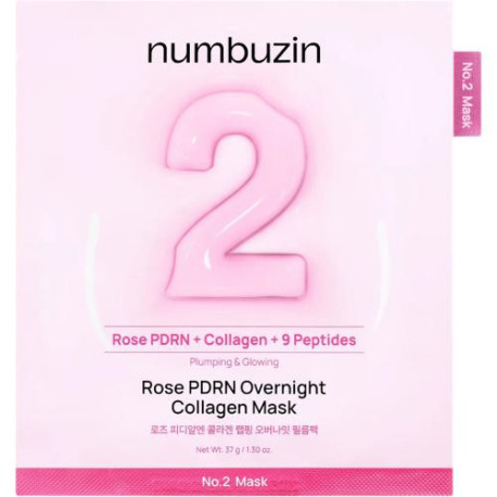 NUMBUZIN NO 2 ROSE PDRN COLLAGEN PLUMPING SHEET MASK 37G