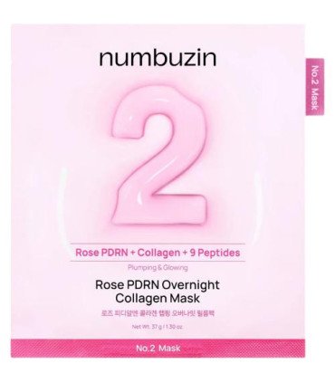 NUMBUZIN NO 2 ROSE PDRN COLLAGEN PLUMPING SHEET MASK 37G