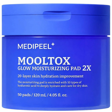 MEDIPEEL MOOLTOX GLOW MOISTURIZING PAD 2X 120ML 50PCS