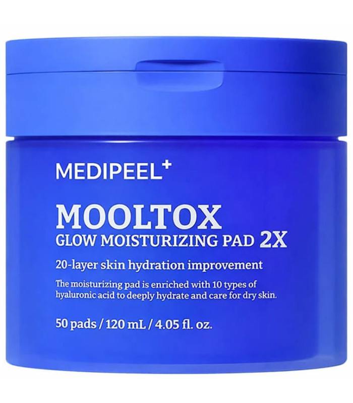 MEDIPEEL MOOLTOX GLOW MOISTURIZING PAD 2X 120ML 50PCS