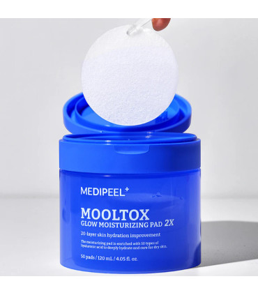MEDIPEEL MOOLTOX GLOW MOISTURIZING PAD 2X 120ML 50PCS