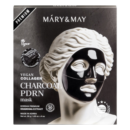 MARY & MAY VEGAN COLLAGEN CHARCOAL PDRN MASK 30G