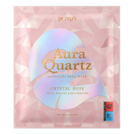PETITFEE AURA QUARTZ HYDROGEL FACE MASK CRYSTAL ROSE 30G