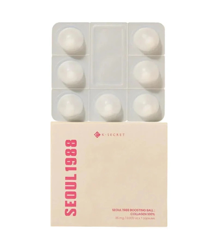 KSECRET SEOUL 1988 BOOSTING BALL COLLAGEN 100% 7 CAPSULAS 35MG