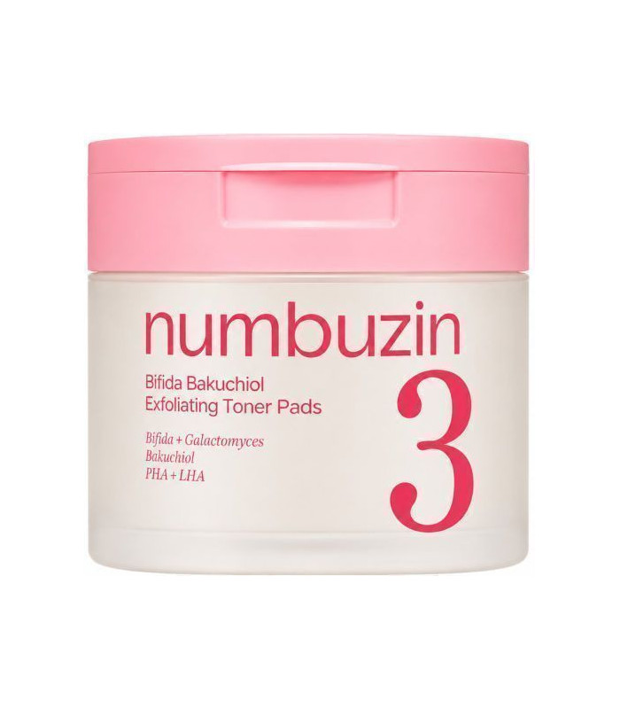 NUMBUZIN N3 BIFIDA BAKUCHIOL EXFOLIATING TONER PADS 70 PADS 190ML