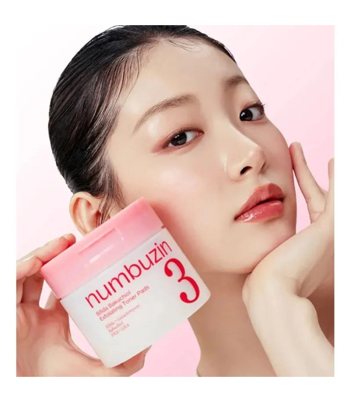 NUMBUZIN N3 BIFIDA BAKUCHIOL EXFOLIATING TONER PADS 70 PADS 190ML