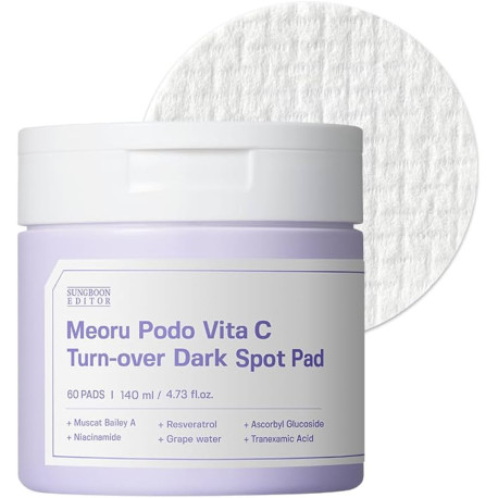 SUNGBOON EDITOR MEORU PODO VITA C TURN-OVER DARK SPOT PAD 80 PADS 140ML