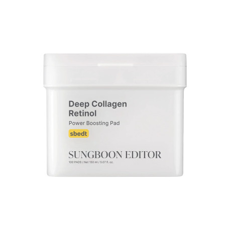 SUNGBOON EDITOR DEEP COLLAGEN RETINOL POWER BOOSTING PAD 190ML 100 PADS